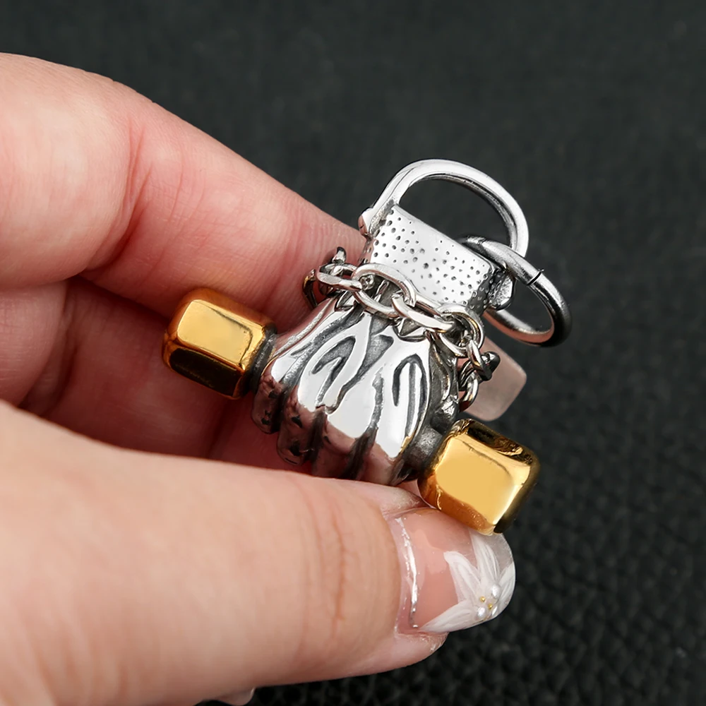 Collana da uomo, collana con ciondolo bilanciere da palestra in acciaio al titanio, catena in acciaio inossidabile, piastra per sollevamento pesi, bodybuilding, palestra, gioielli, regalo di coppi