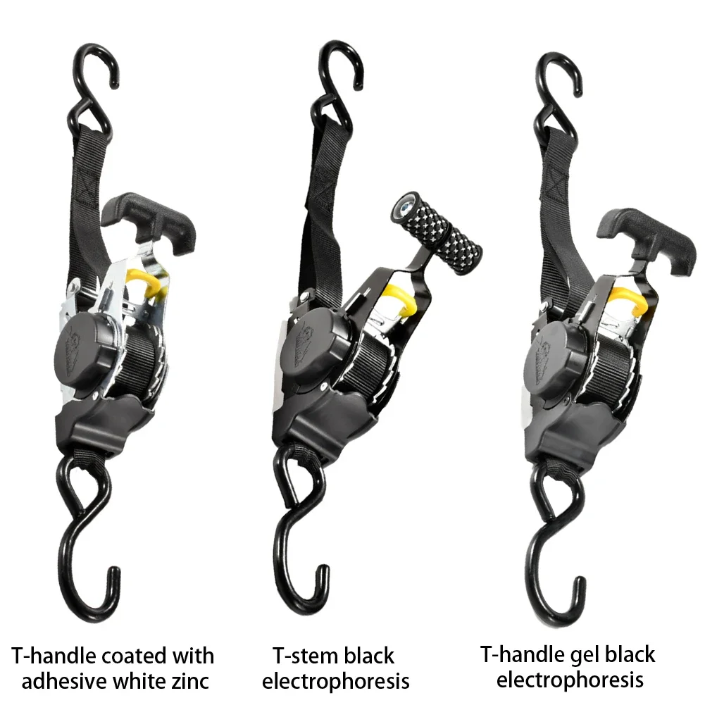 Cargo Tape with S Hook Heavy Duty Auto Retractable Ratchet Strap Tie Down for Trailers Vehicles Boat