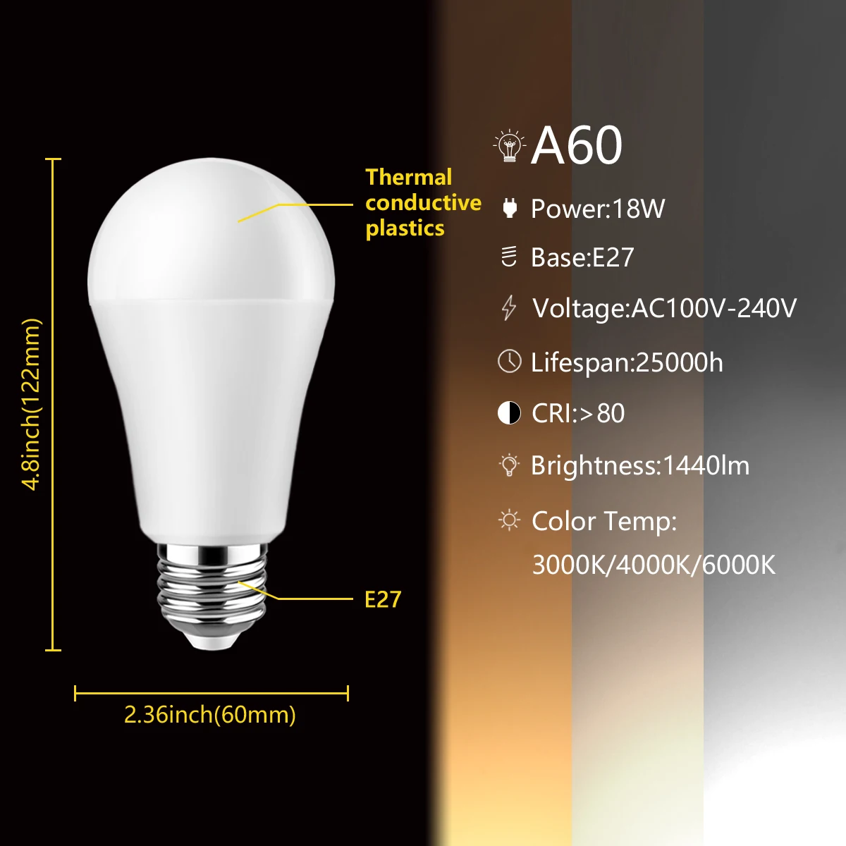 Lot de 24 ampoules LED B22 1,5W (é.