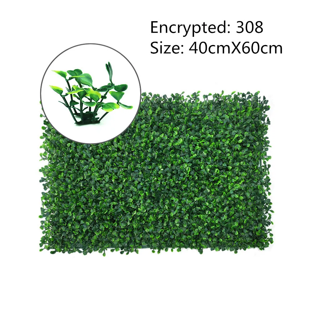 

Super Dense 308 Grass Wall 40cm*60cm Artificial Flower Wall Green Plastic Grass Mat Wedding Background Road Lead Market Decor