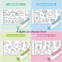 Children's Drawing Roll DIY Coloring Paper Roll Color Filling Paper Graffiti Scroll Paper-cut for Kids Painting Educational Toys 1