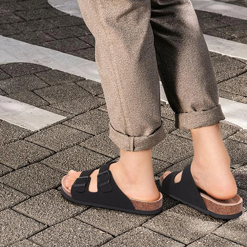 Cork Sandals Summer Clogs With Adjustable Buckle