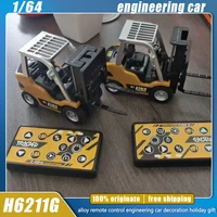 حار 1/64 RC سيارة صغيرة الهندسة سيارة مزدوجة التحكم عن بعد سبيكة التحكم عن بعد الهندسة سيارات الصبي سطح المكتب هدايا العيد اللعب 1