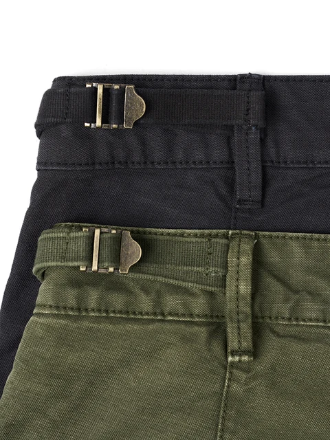 Heavyweight tactical pants in washed color