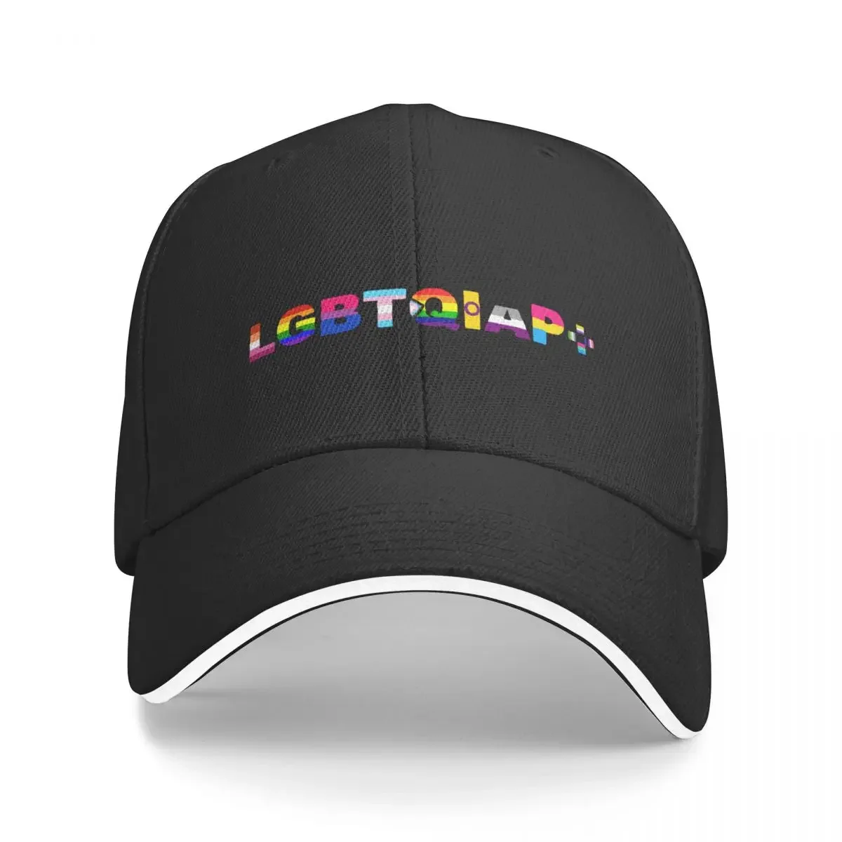 

New LGBTQIAP+ word art design Baseball Cap Custom Cap Military Cap Man Hat For Man Women's
