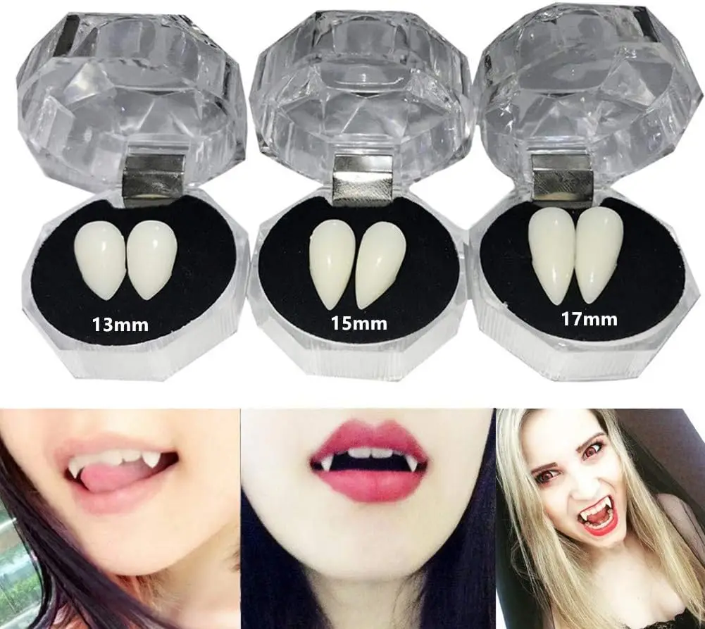 Spooky Cosplay White Vampire Fangs for Halloween Masquerade Parties