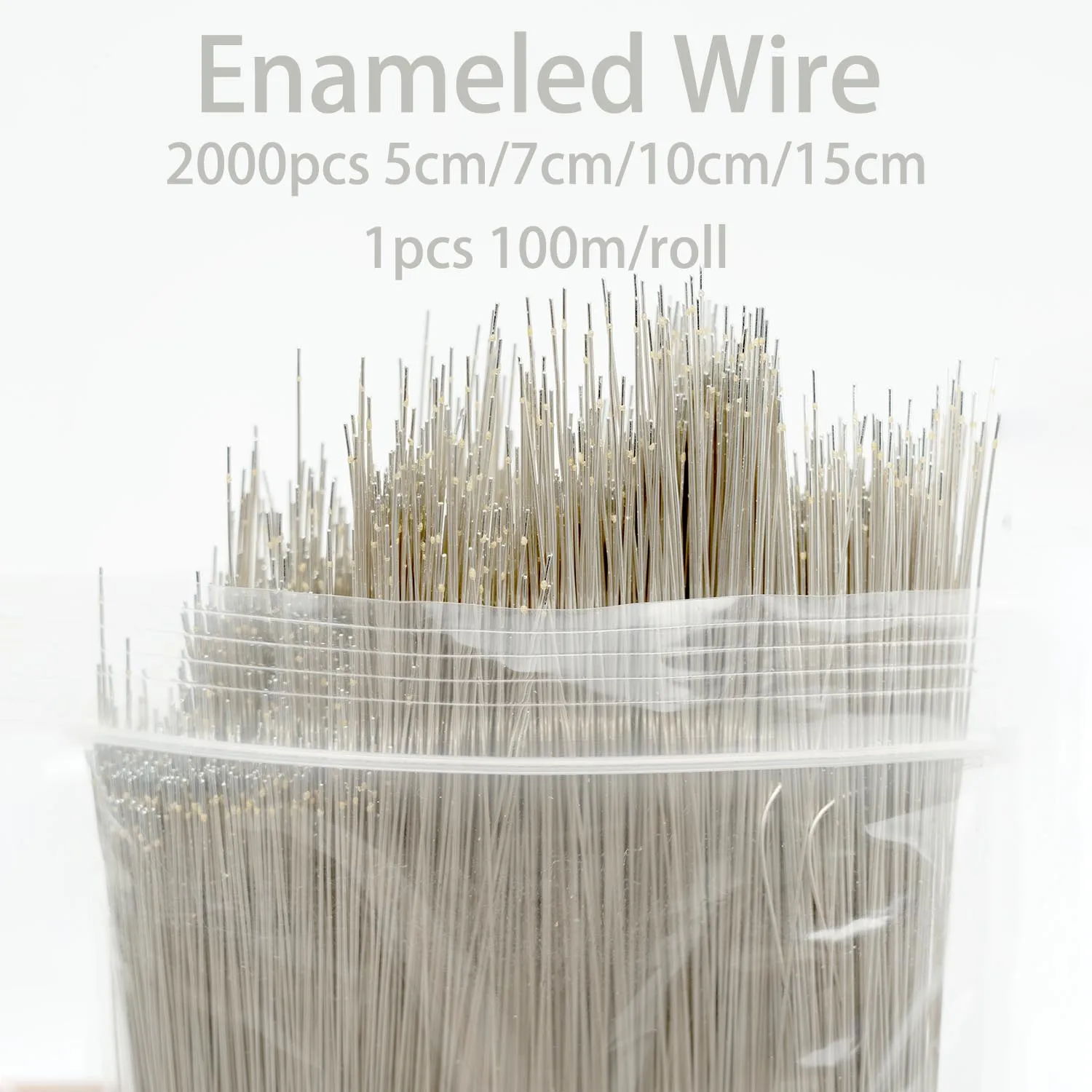 

2000pcs Led Enameled Wire 5/7/10/15cm 100m LED Neon Light Welding Wire Middle Connector For 12V24V Neon Lamp Soldering