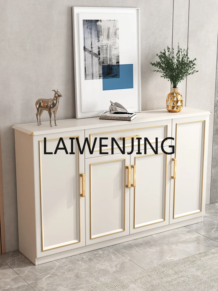 

White Aluminum Alloy Shoe Cabinet Home Villa Entrance Waterproof and Sun Protection Outdoor Balcony Locker