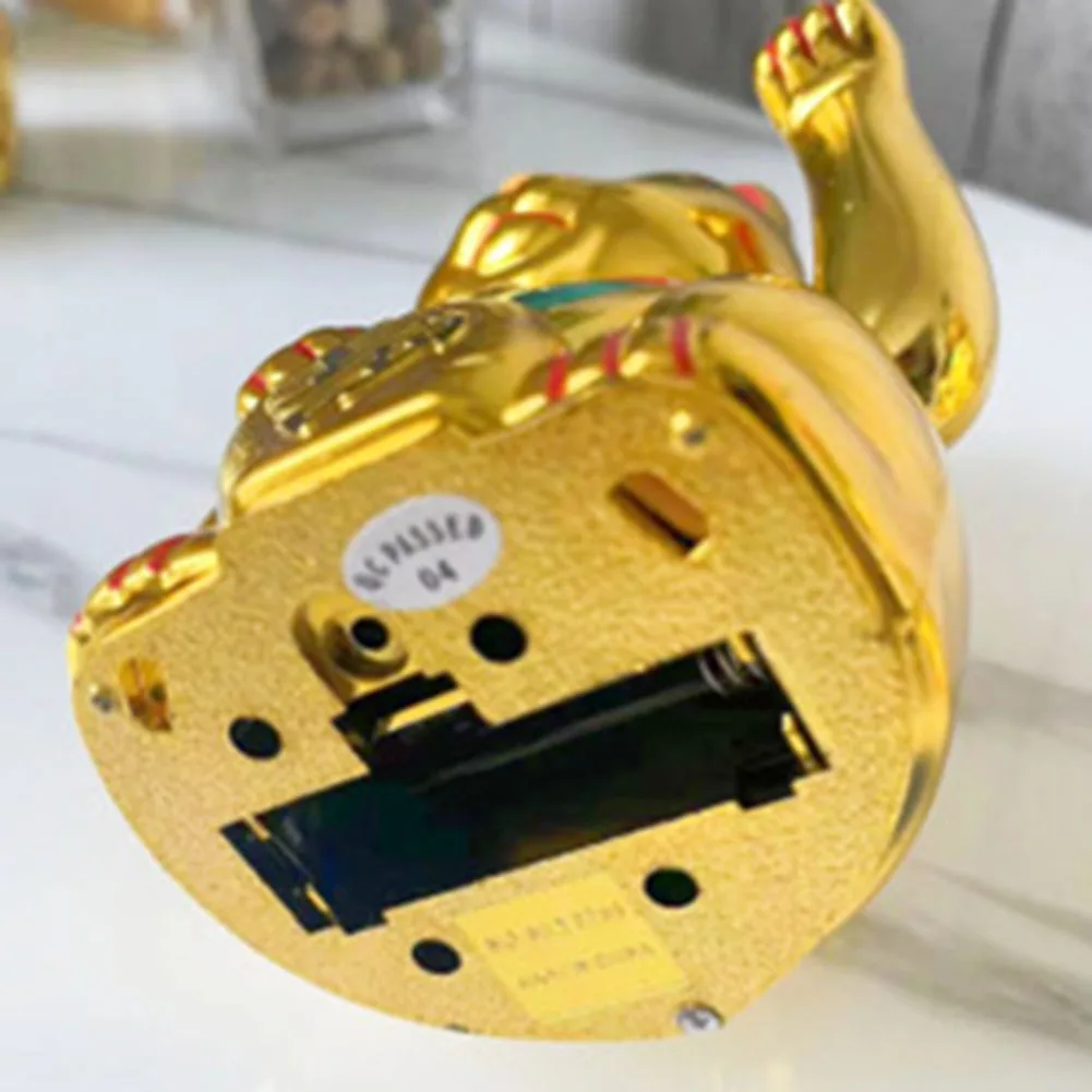 

6Inch Wealth Waving Hand Cat Chinese Lucky Cat Gold Cute Lucky Cat Electric Craft Art Home Shop Hotel Shop Decoration