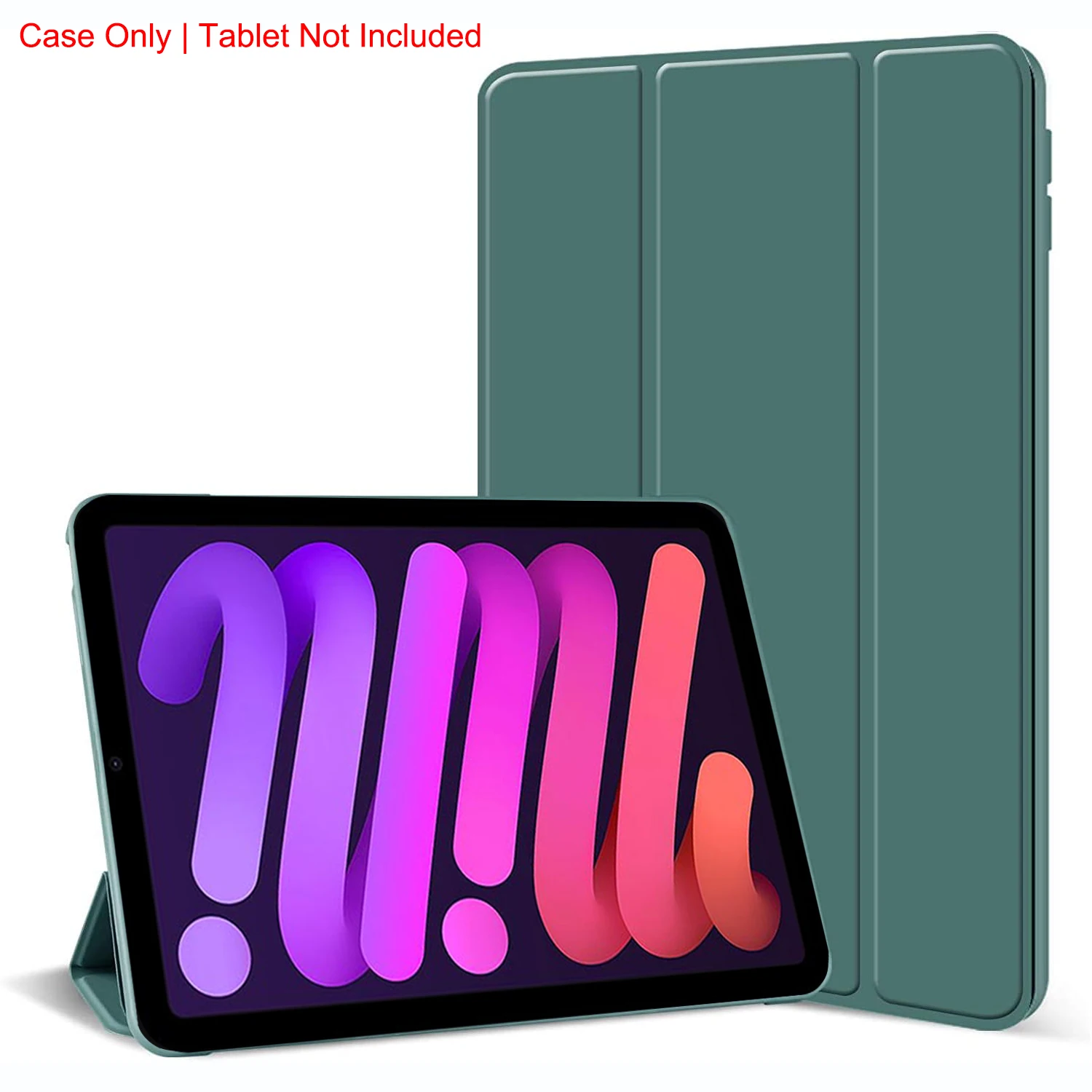 Premium Tri-fold Flip Case with Magnetic Stand, PU Leather Protective Cover