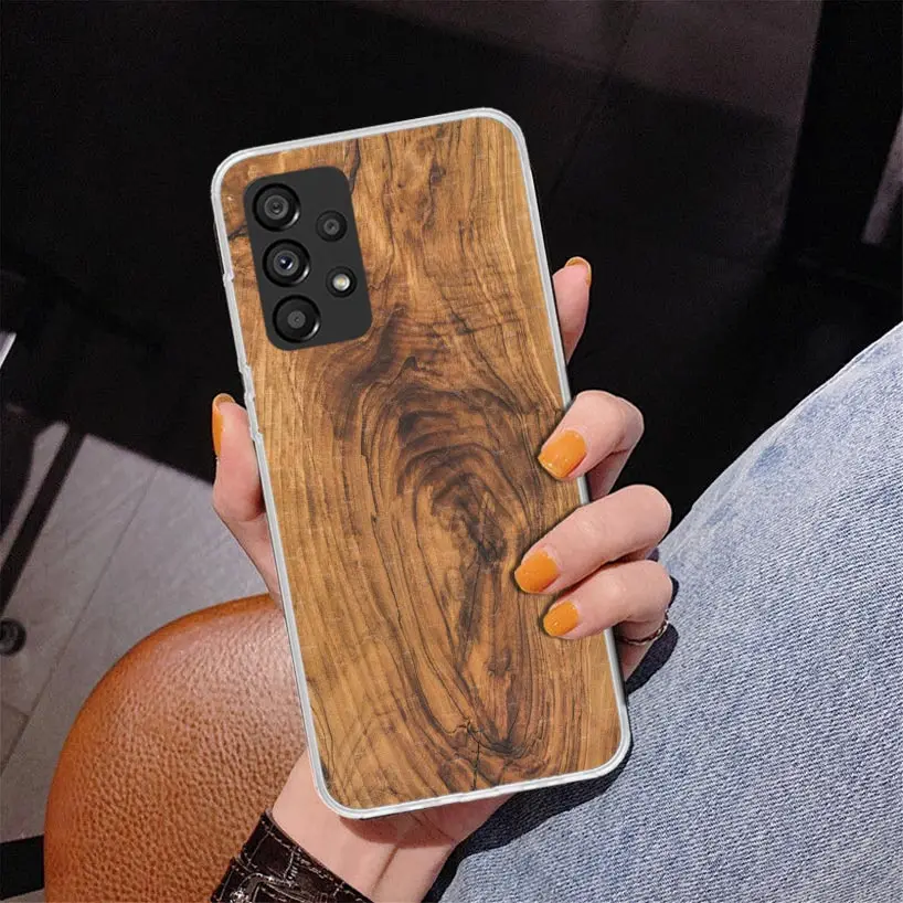 Wooden Pattern Phone Case - Stylish Natural Design