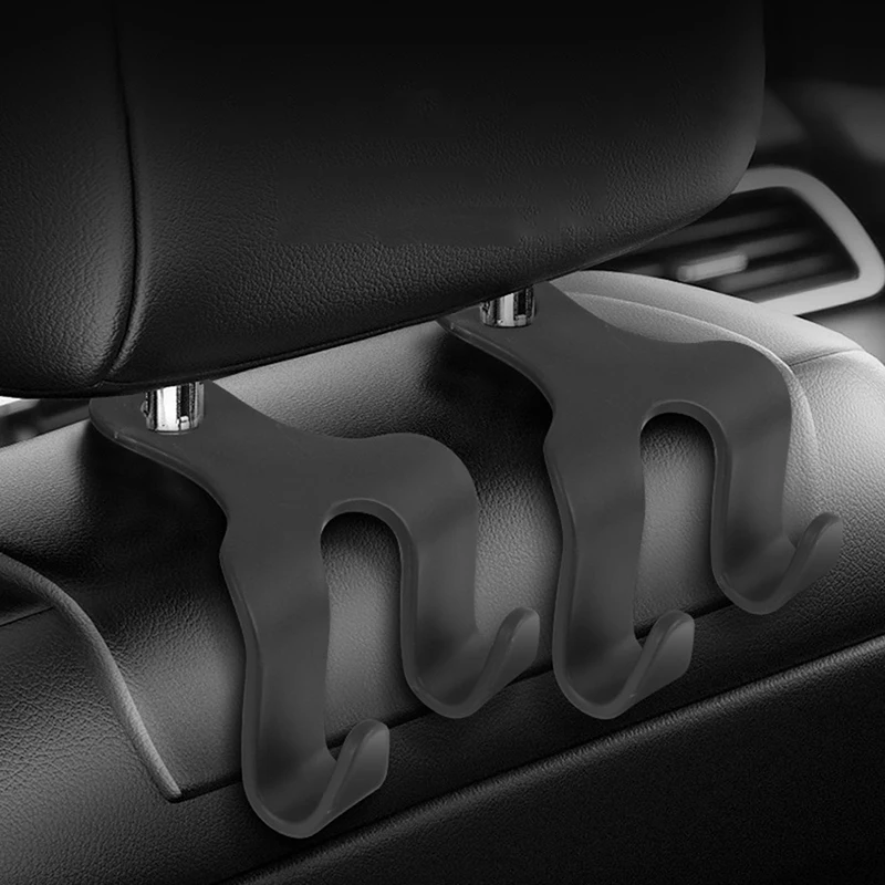 Car Phone Holder Car Hook Universal Car Seat Back Hook Multi-functional Auto Car Seat Headrest Hanger Hook Phone Holder Organizer For Bag Purse