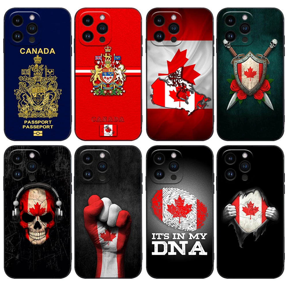 Canada-Flag-Map-Liquid-Silicone-Cover-Case-for-iPhone-15-14-13-12-11