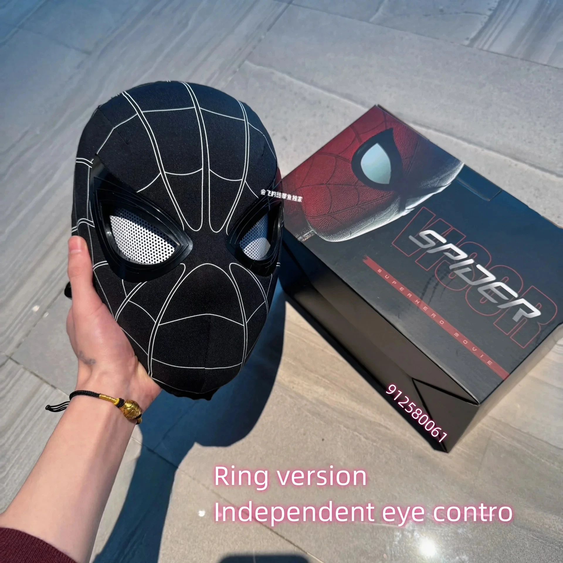 

HOT Spider-man:no Way Home Spider Man Mask Luxury Helmet Rechargeable Remote Eyes Movable Mask Cosplay Decoration Gift Toy