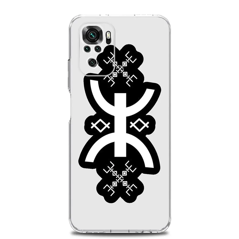 Clear Phone Case with Amazigh Berber Flag Design