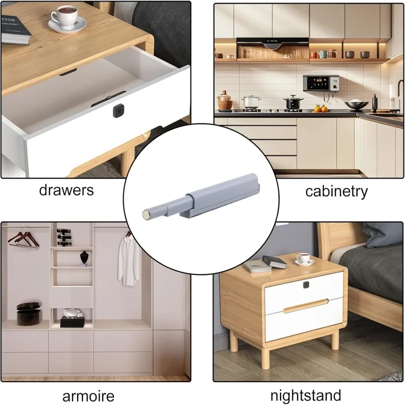 10PCS Push to Open Cabinet Magnetic Door Latches,Push in Catch Push Magnet Latch for Hidden Doors Closure Release Press Out