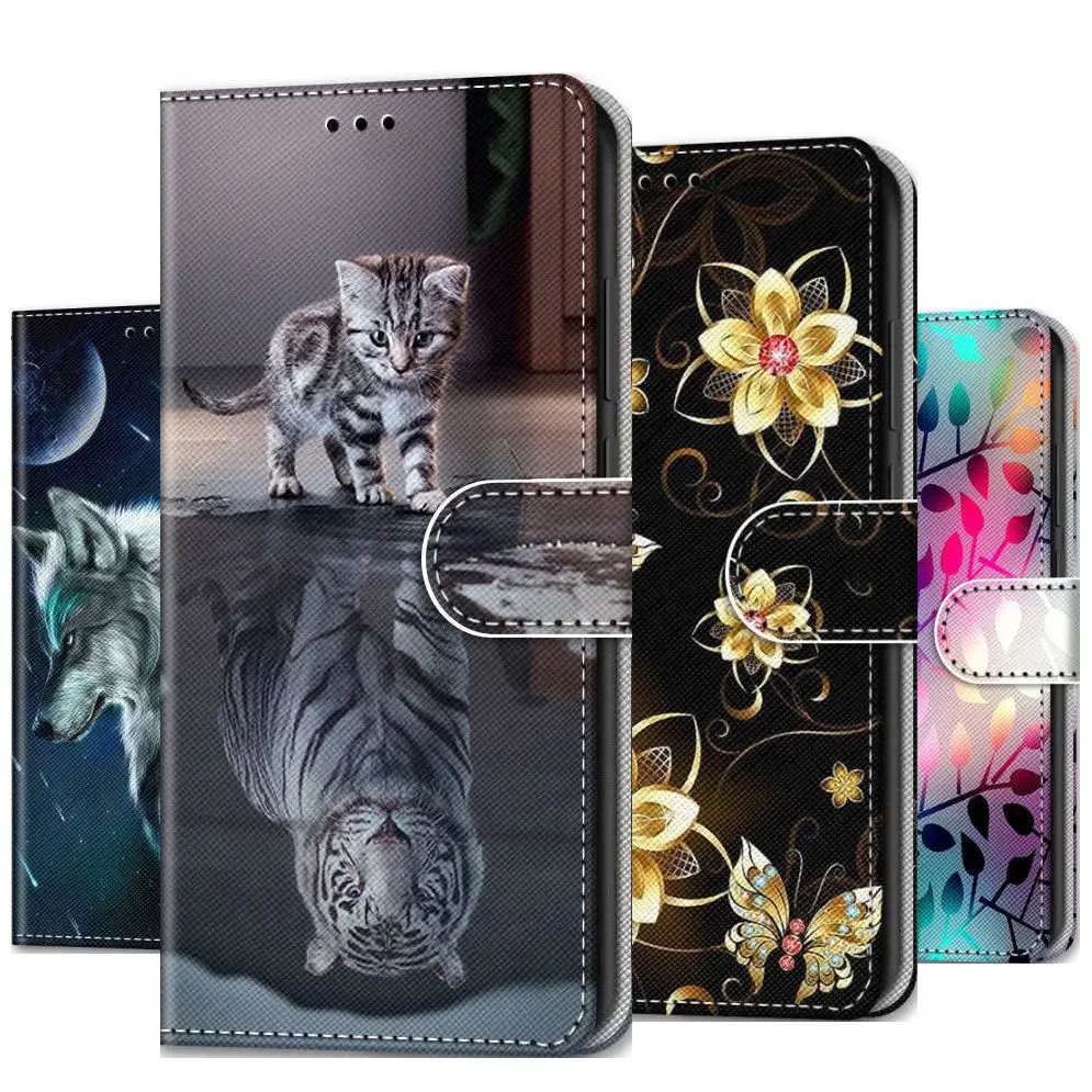 A52S Wolf Cat Tiger Butterfly Phone Case Housing For Samsung Galaxy A12 A22 A32 A42 A52 A13 A53 A14 A54 Kids Book Cover 5G D08F phone case
