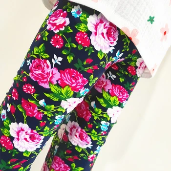 Girls Leggings Summer Kids Print Pants Babys Girls Skinny Leggings Children Girl Slim Elasticity Trousers Pencil Pants 2-13 YEAR 4