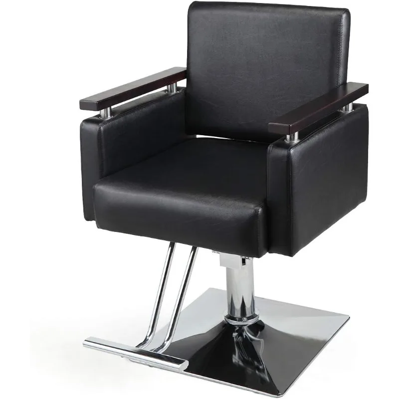 PENNYNANA Hydraulic Barber Chair, 360 Degrees Swivel, Heavy-Duty Styling Chair for Barbershop, Beauty Salon, Spa