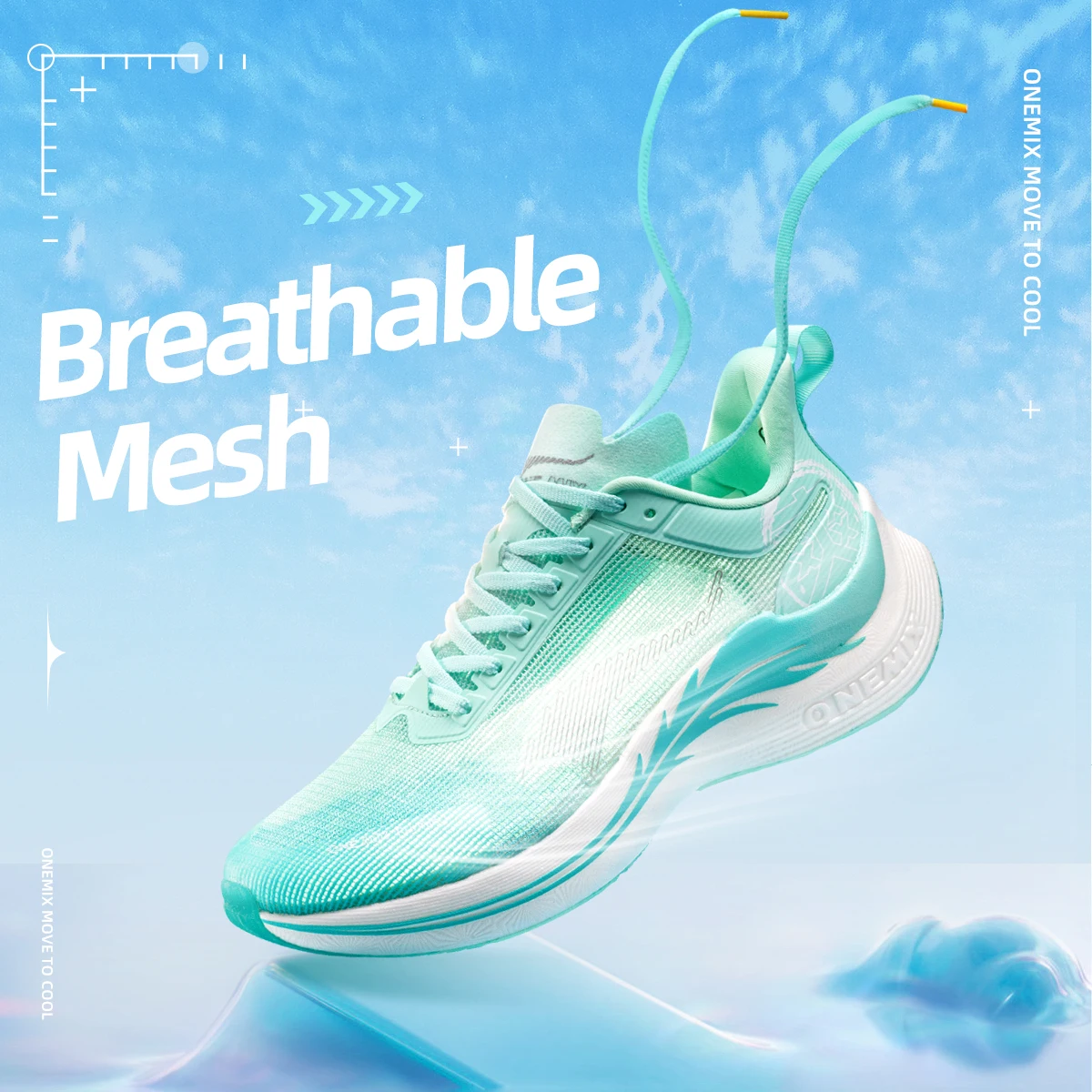 ONEMIX Summer Breathable Men Running Shoes Fashion Outdoor Jogging Sneakers Trend Comfort Lightweight Wear-resisting Tenis Shoes