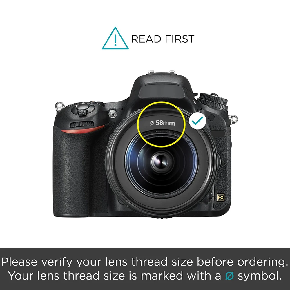 Andoer Set Paraluce Per Obiettivo 58 Mm - Kit 3 In 1 Con Paraluce A Tulipano E Pieghevole In Gomma + Panno Pulizia - Compatibile Canon EOS Con Obiettivo 18-55mm - 2