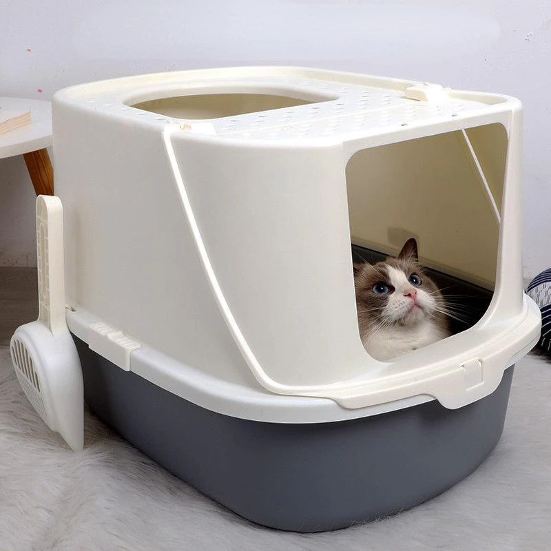 

Deodorization Enclosed Cat Bedpans Training Toilet Big Cat Bedpans Leak Proof Kuweta Dla Kota Litter Box Furniture YY50CB