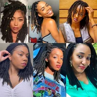 0.4 cm 0.6 cm 0.8 cm largeur Loc Extension cheveux humains 40 brins entièrement faits à la main 100% Extensions de cheveux humains Dreadlock pour hommes femmes 6