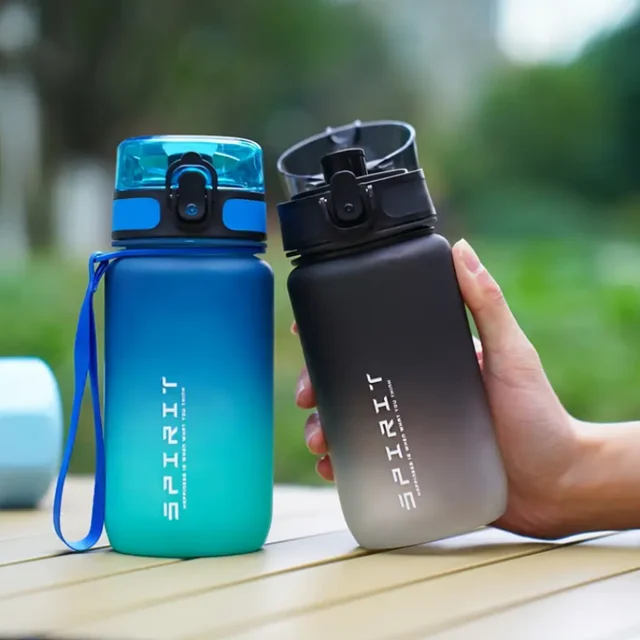 500ml/650ml Gradient Sports Water Bottle with Time Marker - Leak-Proof, Durable PC Material for Cycling, Running & Fitness 3