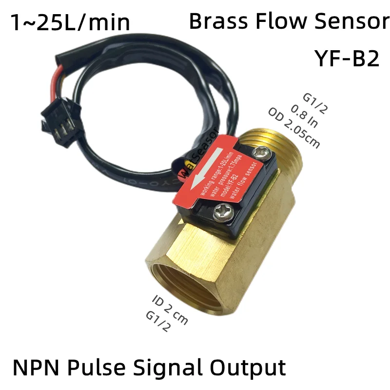 ZJ-LCD-M Quantitative Control Flow Sensor Meter Lcd Display Water Flow Meter G1/2 Turbine Hlal Sensor YF-B2