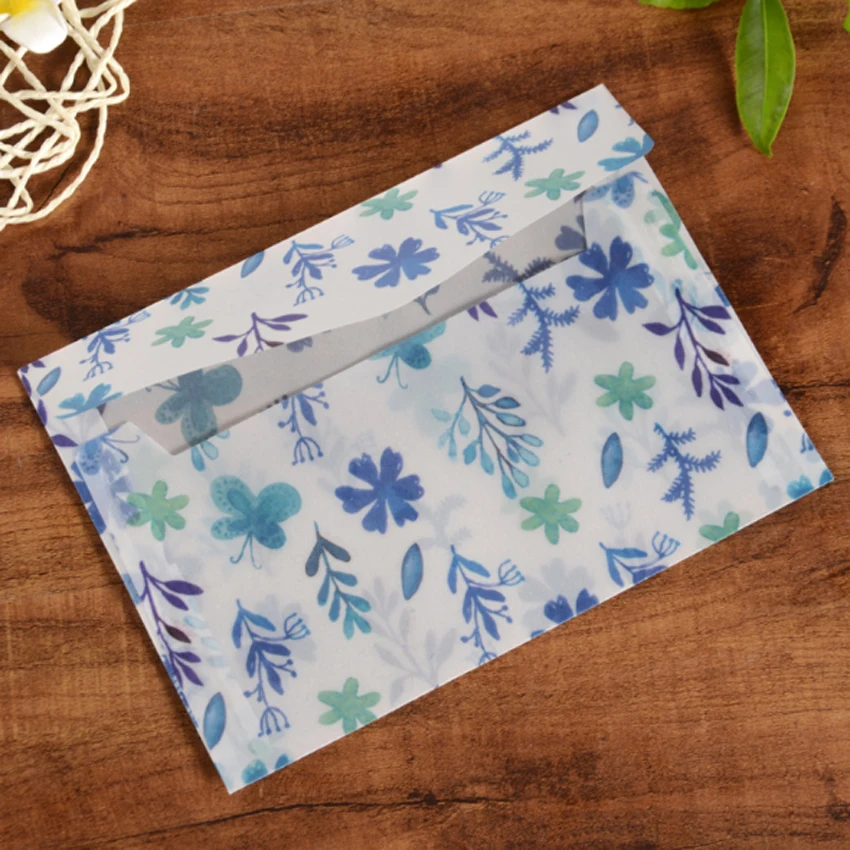 Lovely Sulfuric Acid Paper Translucent Envelope Color Printing Envelope Small Fresh Envelope 10pcs/lot 12.5*17.5 Kraft Paper Envelopes Mailing Envelopes