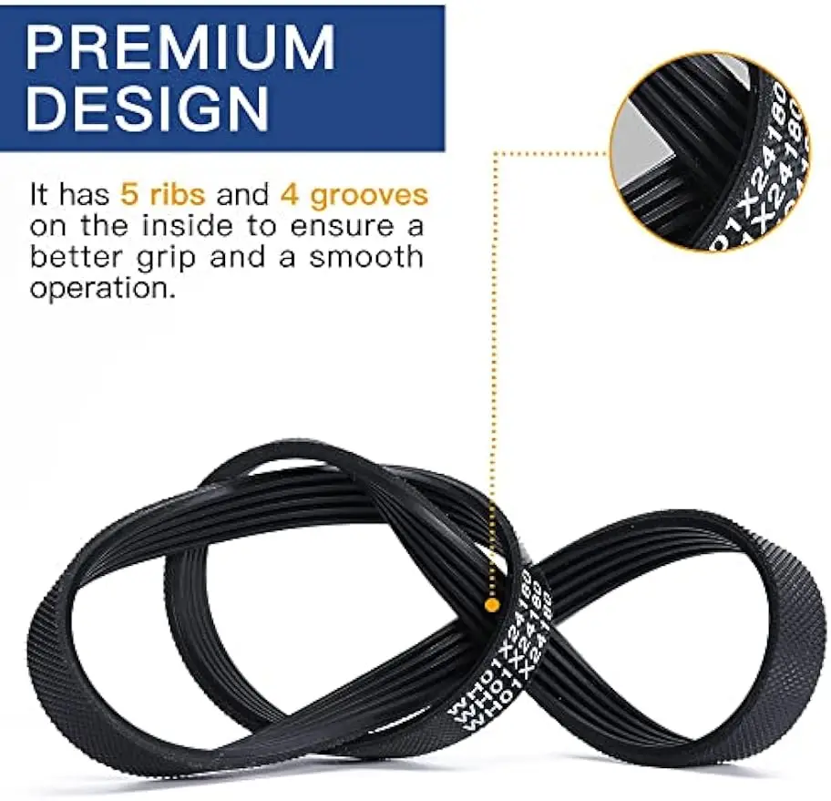 Washer Drive Belt Compatible with GE Clothes Washing Machine Replaces AP6024314 PS11736832 4455970 WH01X24180