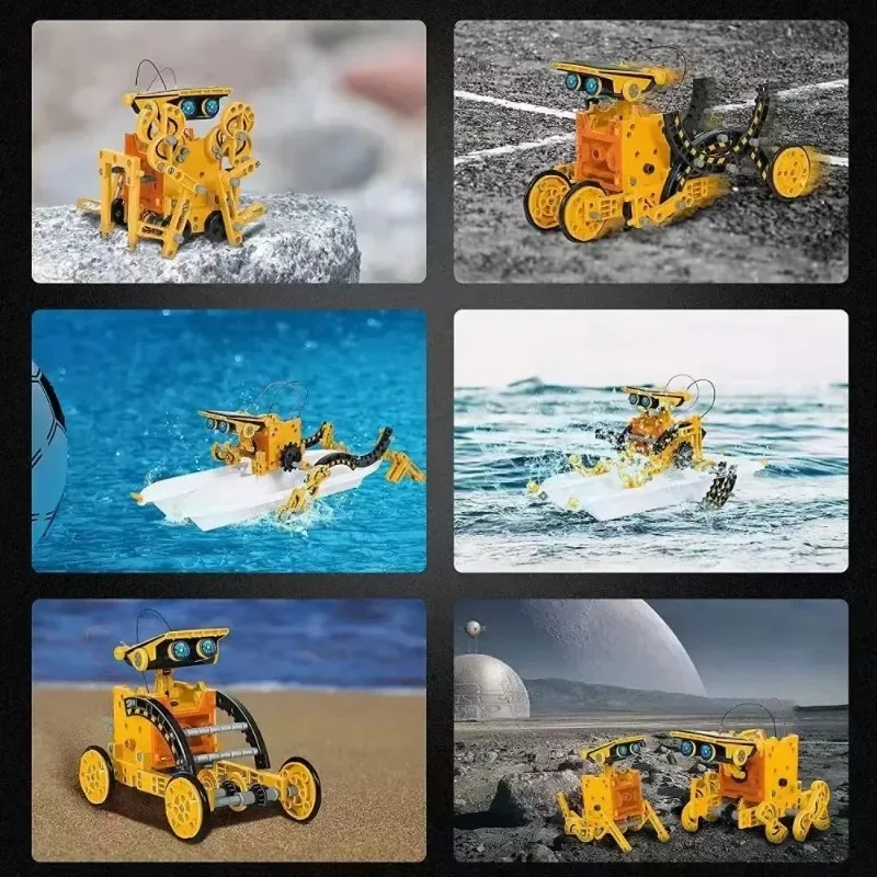 Kids DIY Assembly 12-in-1 Solar Powered Robot Educational Fun Science Smart Toy From Mainland China 1Set