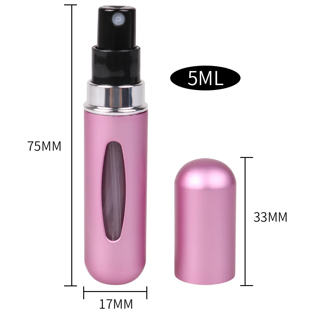 5ml 하단 충전 향수병, 화장품 서브 보틀링 분무기, 휴대용 리필용 스프레이, 빈 용기 병, 1 개