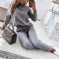 Automne femmes survêtement sweat cordon pantalon costume femme 2022 mode dames décontracté ample à manches longues pull ensemble de sport 4