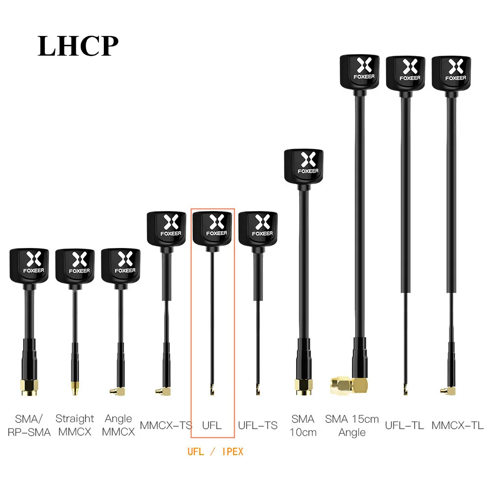 LHCP Black UFL
