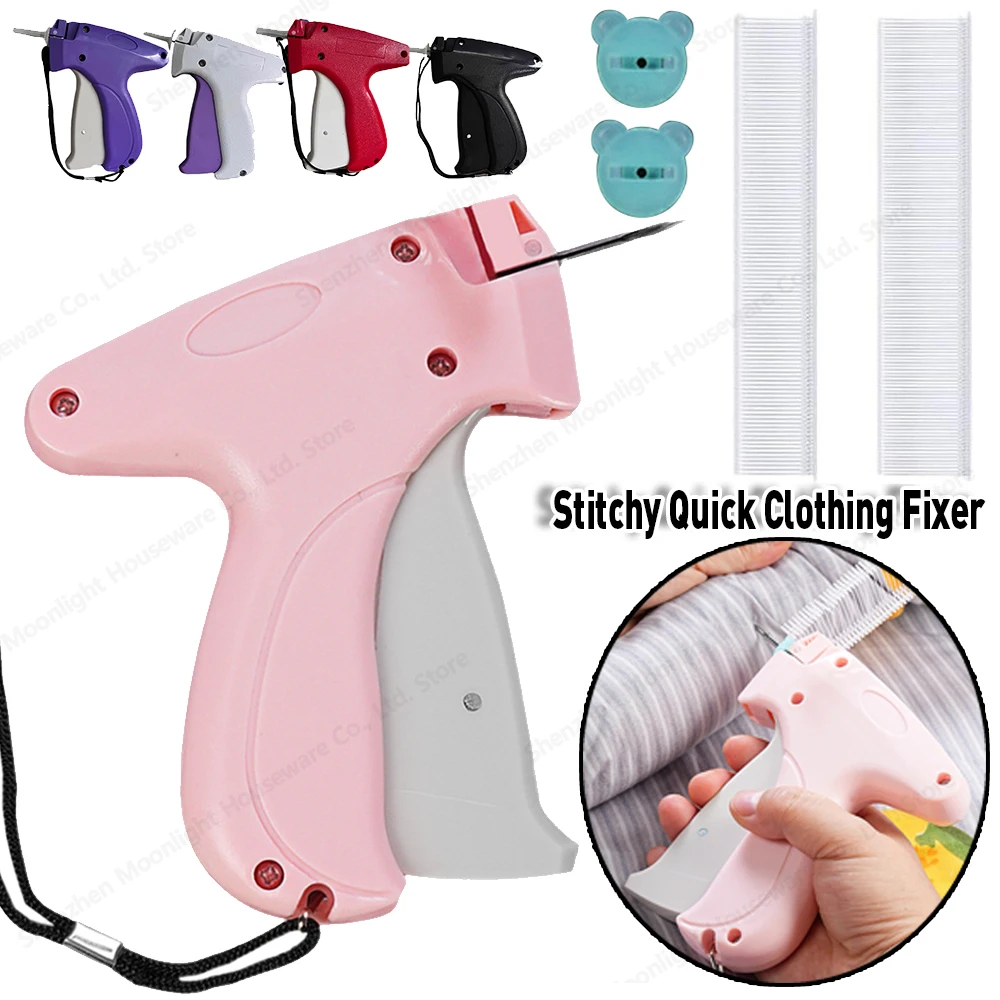Clothing Sewing Tool Clothing Label Gun Garment Label Gun Label Gun Clothing Tagging Gun Stitchy Quick Clothing Fixer Stitchy Guns for Clothes Quick Repair Handheld Tagging Guns Sewing Machine