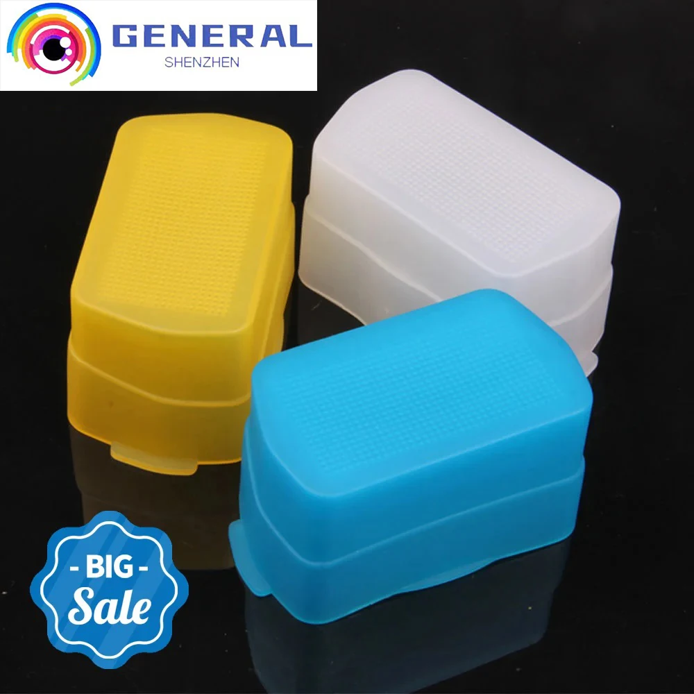 Diffusore Flash Bianco Blu Giallo 3 Colori Per Canon 580Ex 580Ex Ii Yn-560 Yn-568 Yn565 Jy680A Godox Tt685 V850Ii V860 Tt520Ii