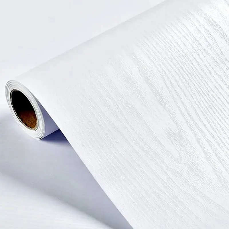 40 cm Klasik Beyaz Ahşap Desenli Duvar Kağıdı Kendinden yapışkanlı Duvar Çıkartmaları Mutfak Dolabı Masaüstü ve Eski Mobilya Yenileme için