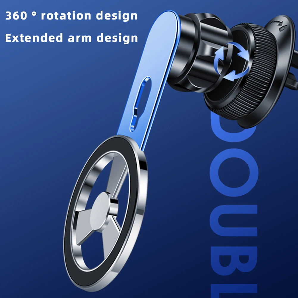 Alloy Magnetic Car Phone Holder Anti-shake Mobile Phone Bracket For SUVs Vehicle