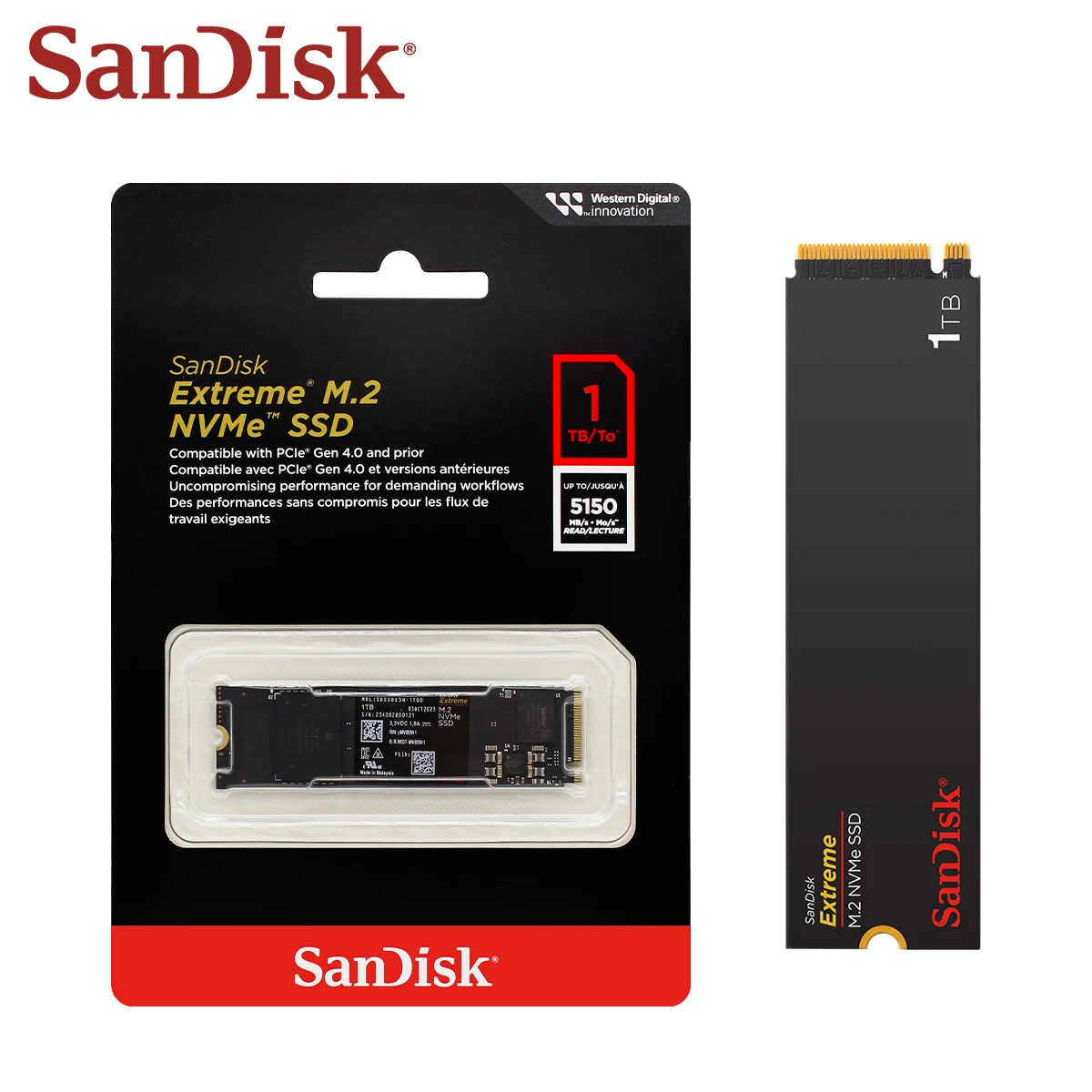 Tb Pcie Gen 3x4 Nvme Tlc Ssd Sandisk 1TB Extreme NVMe PCIe