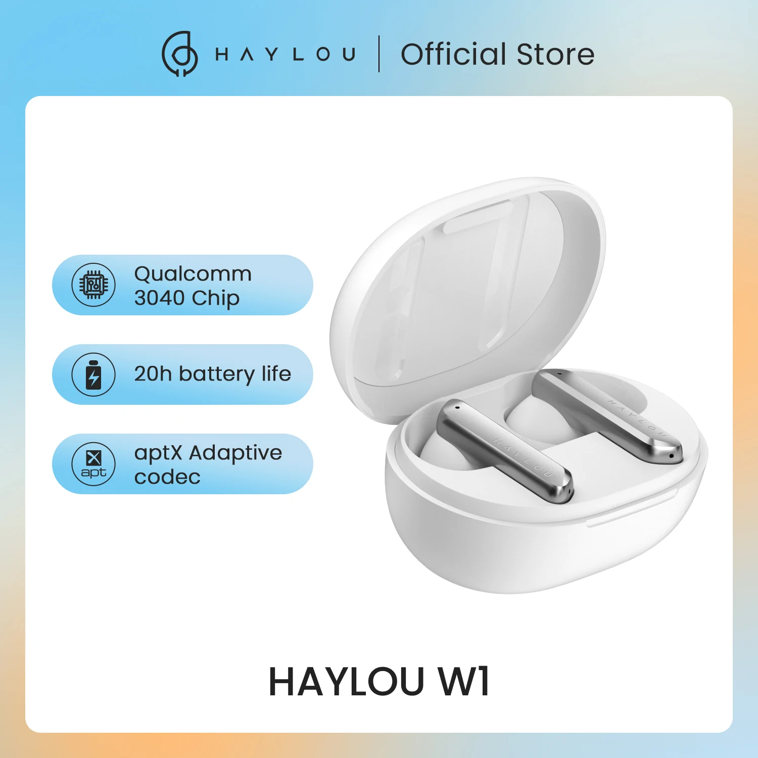  Беспроводные наушники HAYLOU W1 QCC 3040, Bluetooth 5,2, Apt-X/AAC 