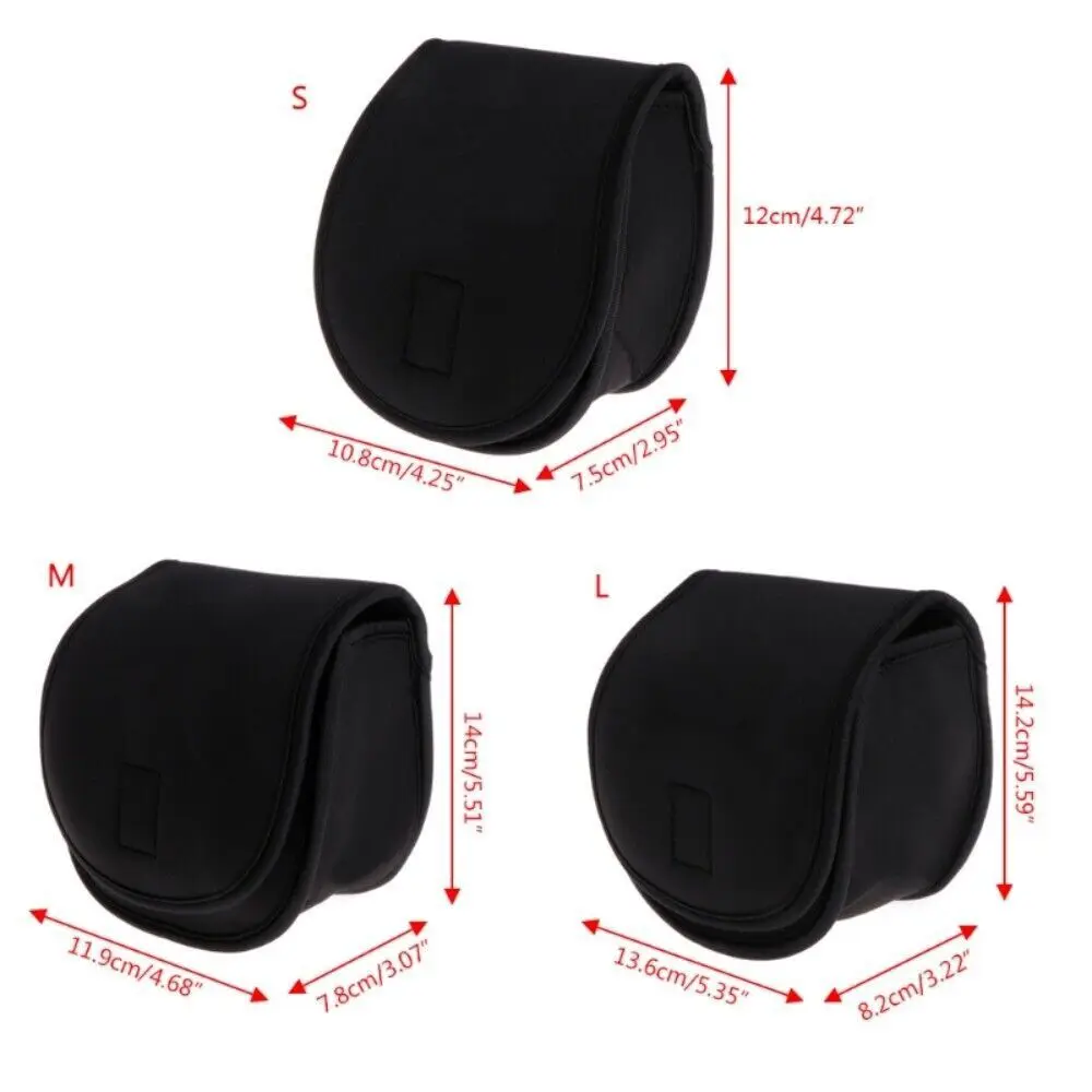 Housse néoprene portable pour moulinet de pêche Luya - Protection étanche grande capacité noir