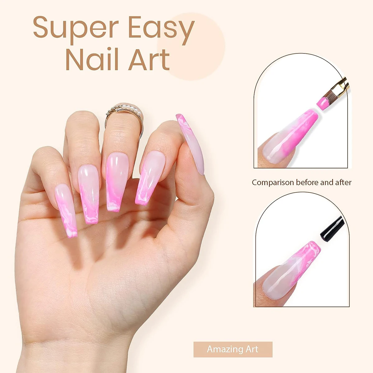 10 ML UV LED Nail Blooming Gel Polish Nail Design Glitter Sequins Mixing UV gels Soak Off gel nail polish