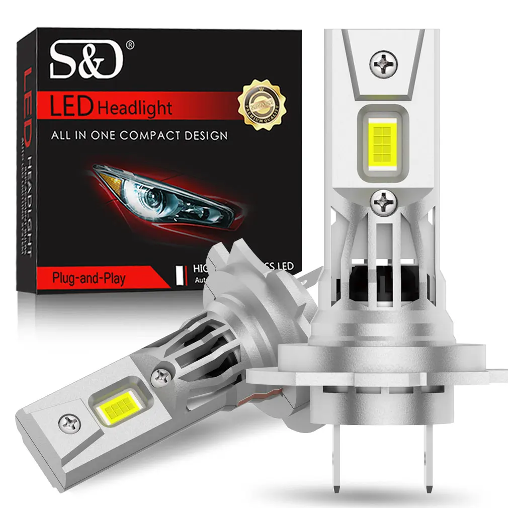 25000LM H7 LED Headlight Bulb Mini Wireless 16pcs 3570 CSP Chips for Car Headlamp Auto Diode Lamps H7 Turbo Led 6500K 12V led car lights led lights led bulbs led headlights led car headlights car headlamps