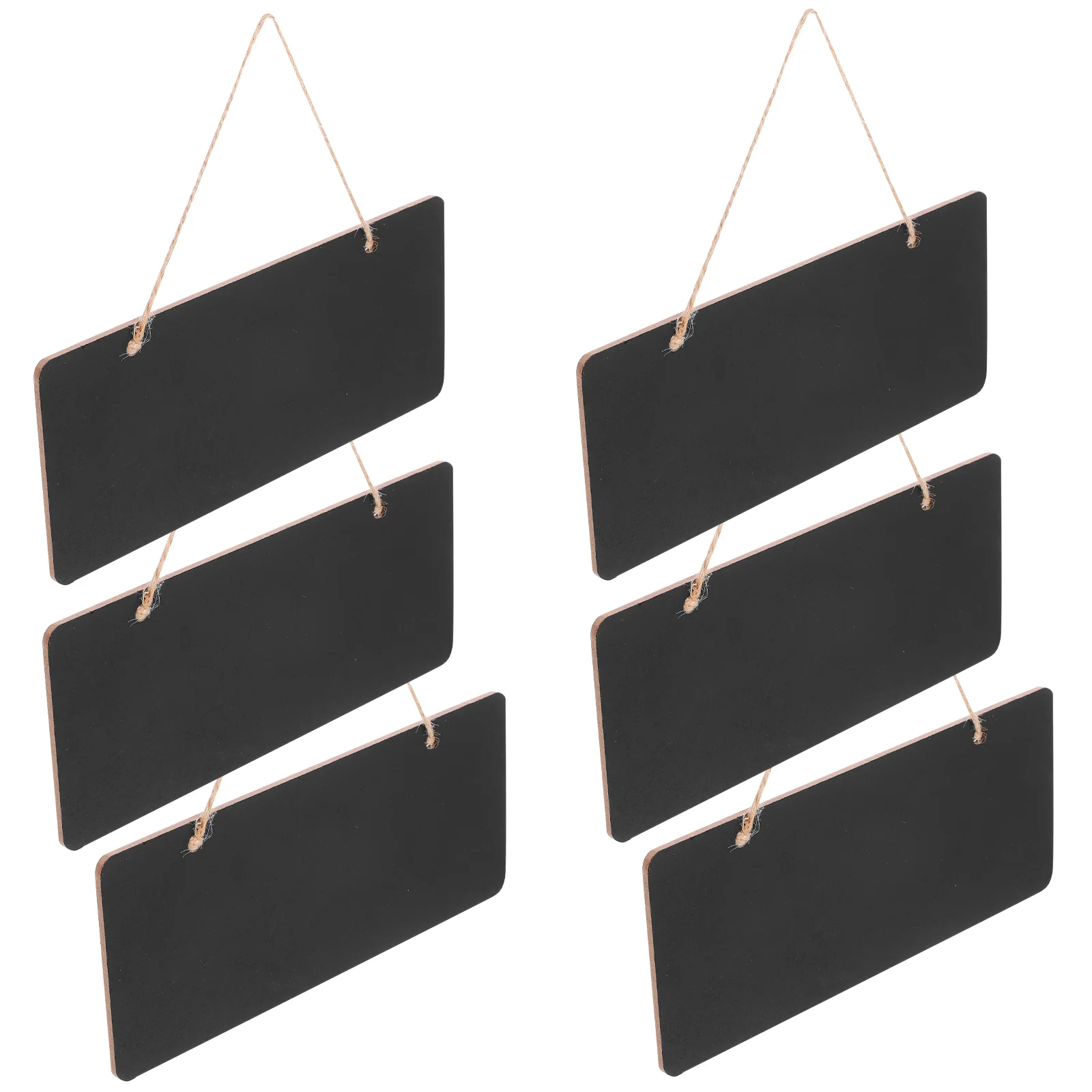 6Pcs Chalkboard Pendant Decorative Hanging Blackboard Wooden Price Tag Small Writing Board With Rope wooden blackboard wooden chalkboard