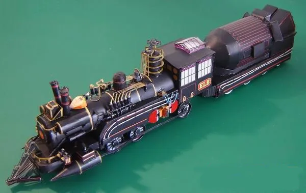 The Doctor's Train Paper Model In The Movie Back To The Future Papercraft Handmade Toy 2