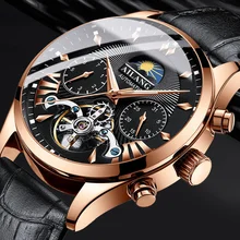 

top luxury brand men's mechanical watch moon phase multi-function watch diving clock men's business style
