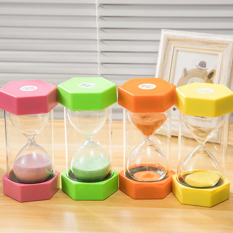Hexagonal Hourglass Sand Clock for Kids Drop Resistance Kitchen Timer Home Decor Game Toys Gift 10 Minutes 15 Minutes 30 Minutes 4
