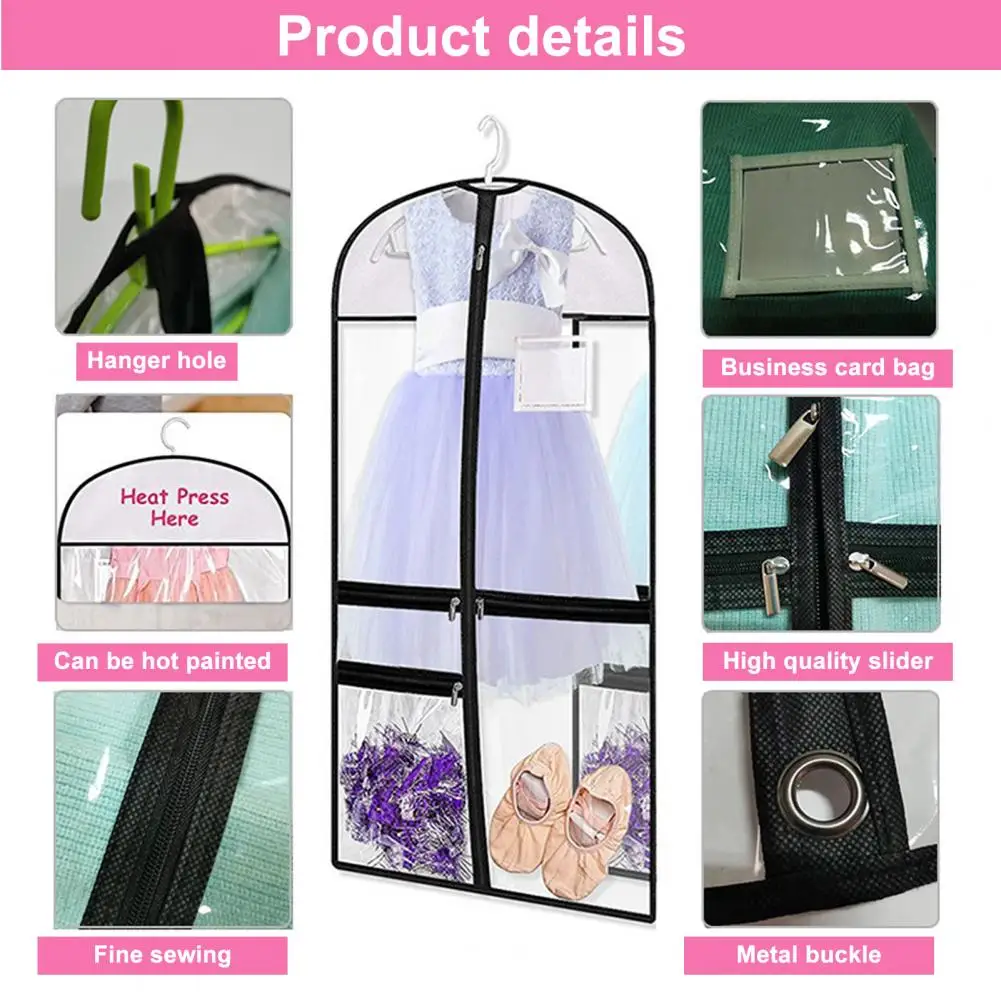 

Clothing Storage Bag Convenient Moistureproof Thick Garment Dustproof Cover Wardrobe Supplies