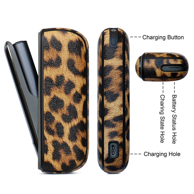 Leopard Print für IQOS ILUMA Prime Leder Fall E-zigarette Box Abdeckung  Tasche Fällen Halter Tasche Schutzhülle Zubehör 4 farben - AliExpress